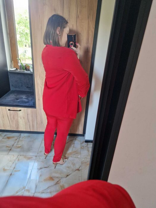 Garnitur czerwony wesele komunia 36