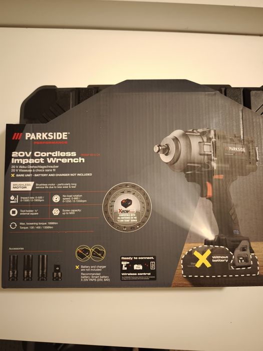 Chave de Impacto "A Besta" 1356Nm Parkside Performance