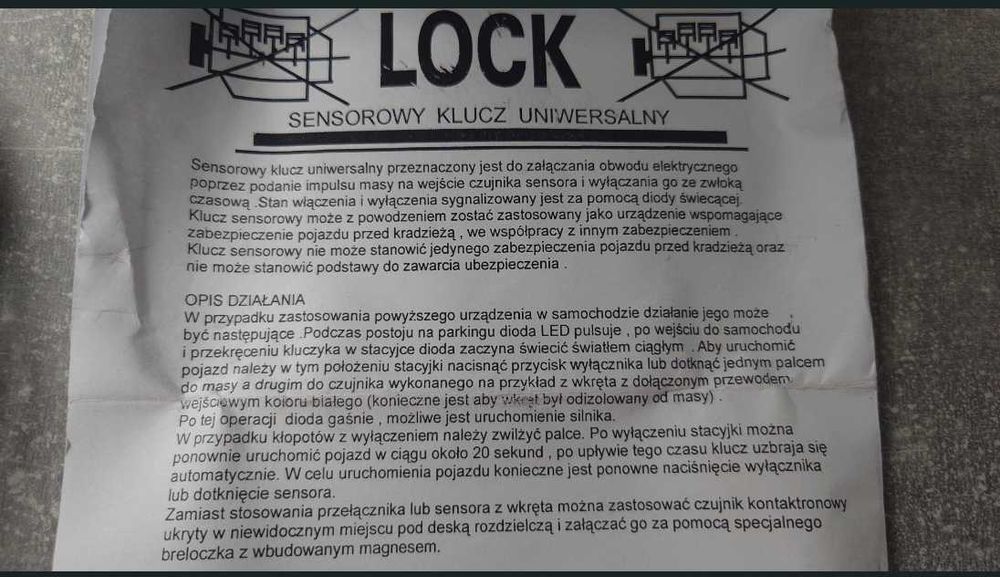 Moduł odcięcia/blokada zapłonu