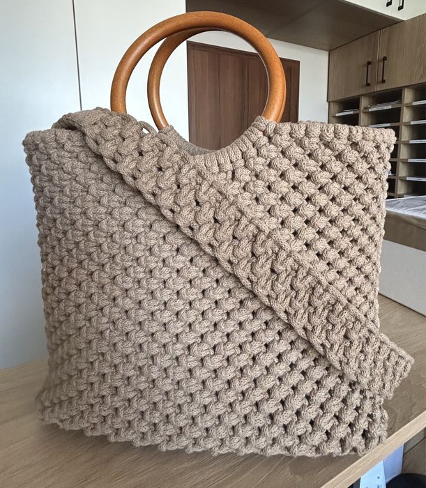 Torebka handmade makrama