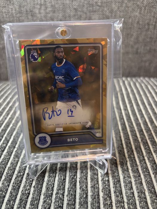 2026-27 topps flagship premier league  #BA-BE Beto  autograph /50 gold  parallel Everton