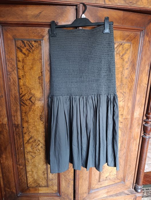 Długa spódnica z falbaną, rozmiar M