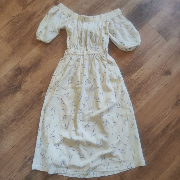 Hiszpanka sukienka z odkrytymi ramionami h&m xs