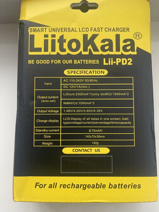 LiitoKala Lii-PD2 зарядний пристрій універсальний