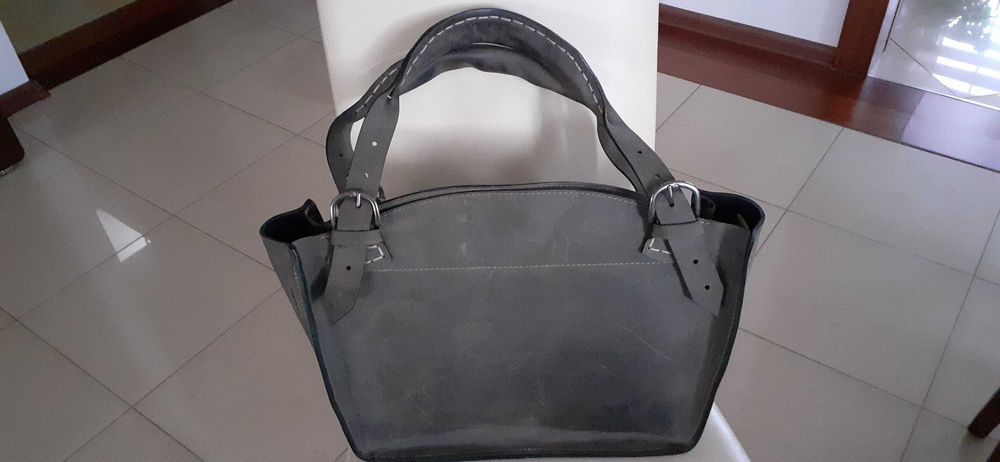 Torebka szara skórzana