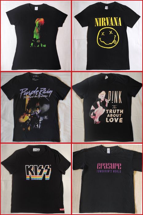 Музыкальные футболки Billie Eilish, Nirvana, KISS, PINK,Prince,Erasure