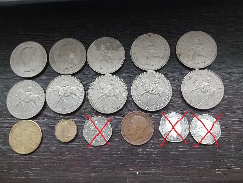 Zestaw monet anglia (13 sztuk)