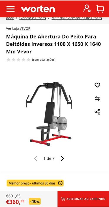máquina pec fly e rear deltoid como nova