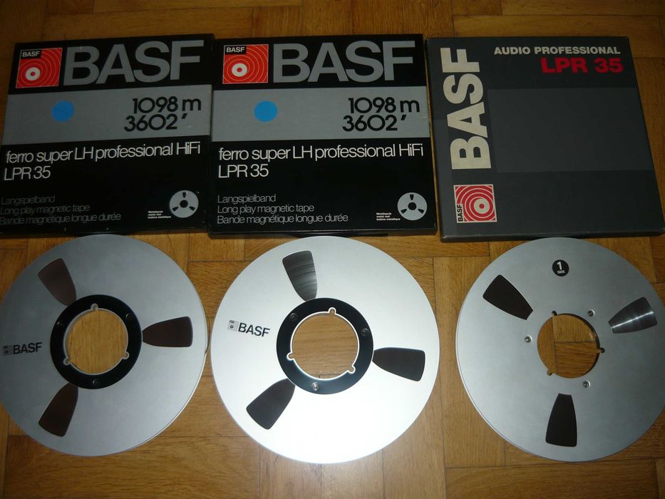 Basf aluszpule 26,5cm z oryginalana tasma lgr35