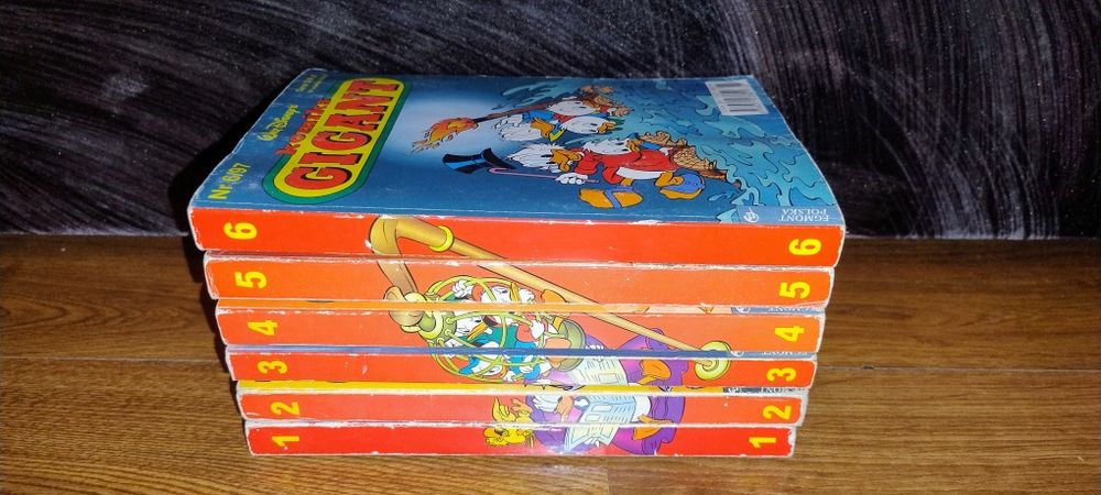 1497/5 Komiksy Gigant rok 1997 kompletny zestaw 1-6 Donald stan bdb