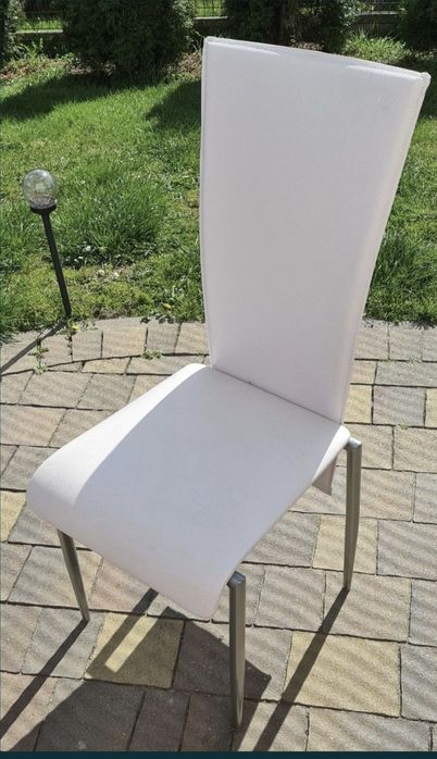 Komplet z białej ekoskóry