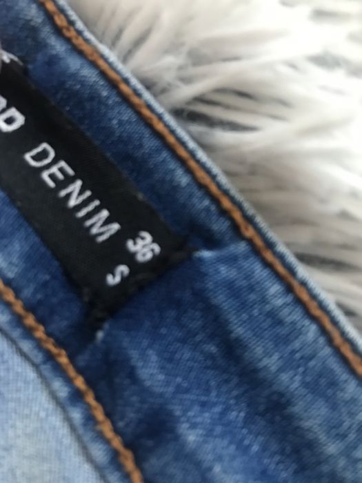 Spodenki jeansowe z wysokim stanem szorty rozm S