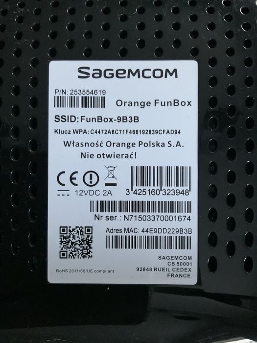 Router Sagemcom Funbox