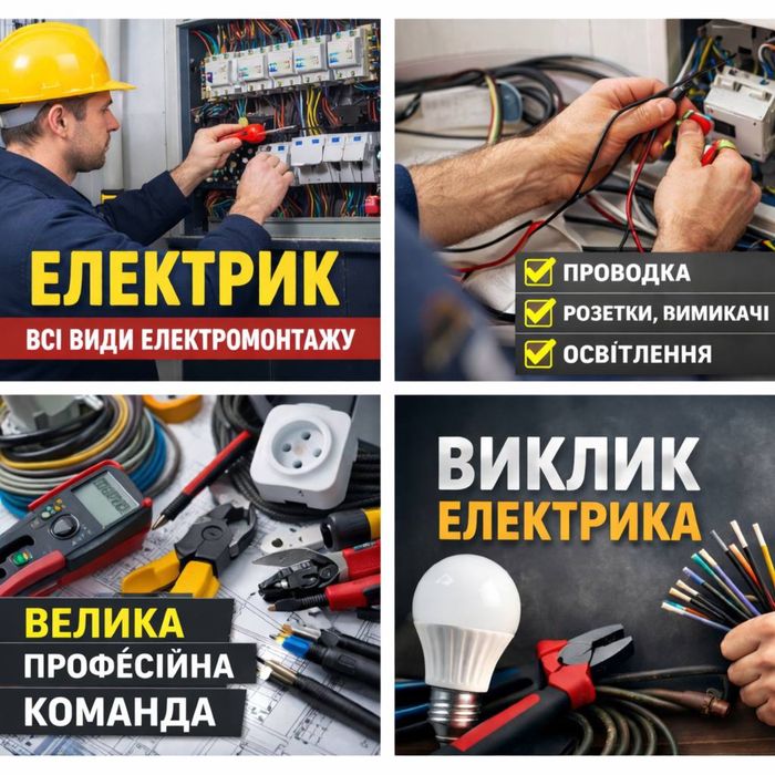 Електрик Чернівці Електромонтаж Електромонтажні роботи Електрика