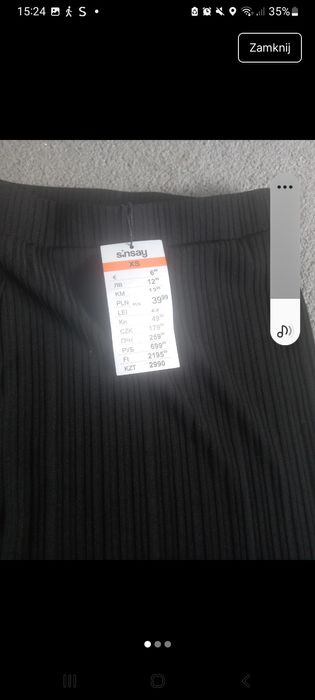 Długa spodnica prażkowana s