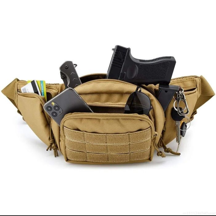 Bolsa Tática de Cintura Com Coldre