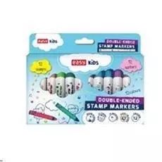 Pisaki ze stempelkami 12 kolorów EASY. Easy Stationery