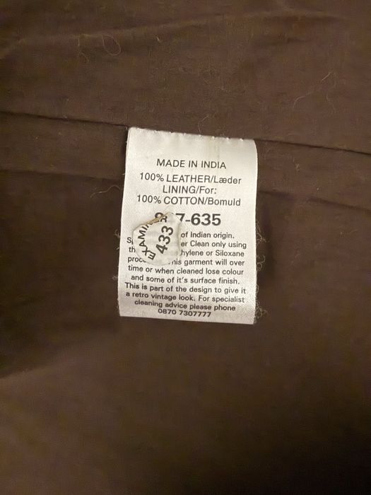 Kurtka skórzana NEXT męska brązowa 100% skóra – NOWA z metką | M