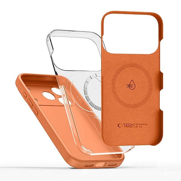 Tech-Protect Silicone Magsafe Iphone 17 Pro Cosmic Orange