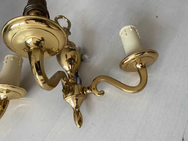 Para mosiężnych kinkietów vintage