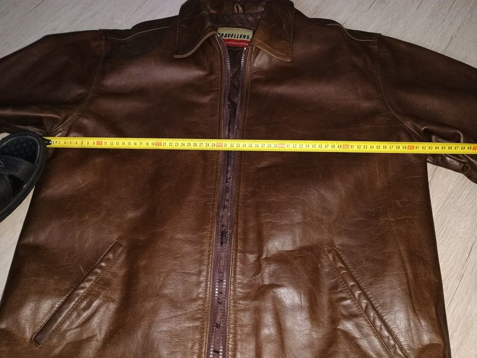 Кожаная куртка мужская утепленная длинная