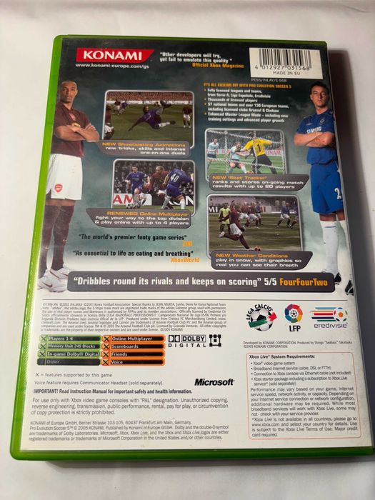 Gra Pro Evolution Soccer 5 Xbox + Gratis
