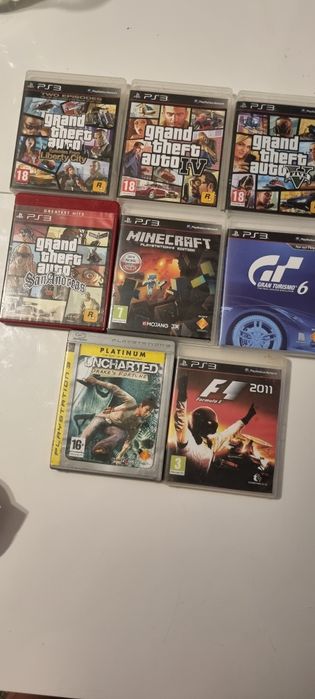 Ps3 super slim 1 Tb 3 pady +9gier