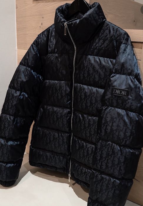 Dior oblique puffer оригінал L-XL беж і чорний. Пуховик і жилет