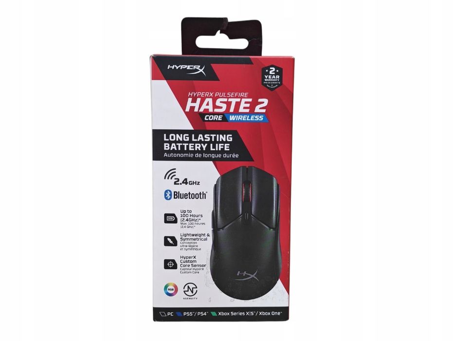 Myszka bezprzewodowa hyperx pulsefire haste 2 core wireless czarna