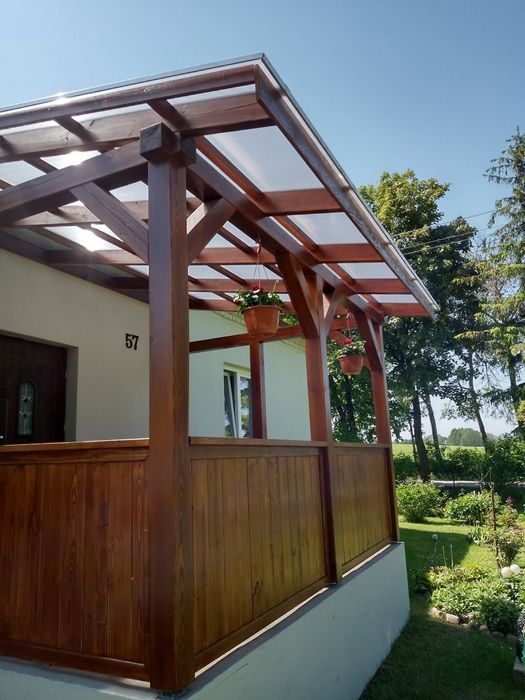 Zadaszenie tarasu poliwęglan szkło lamele pergola  zamów na 2026r.