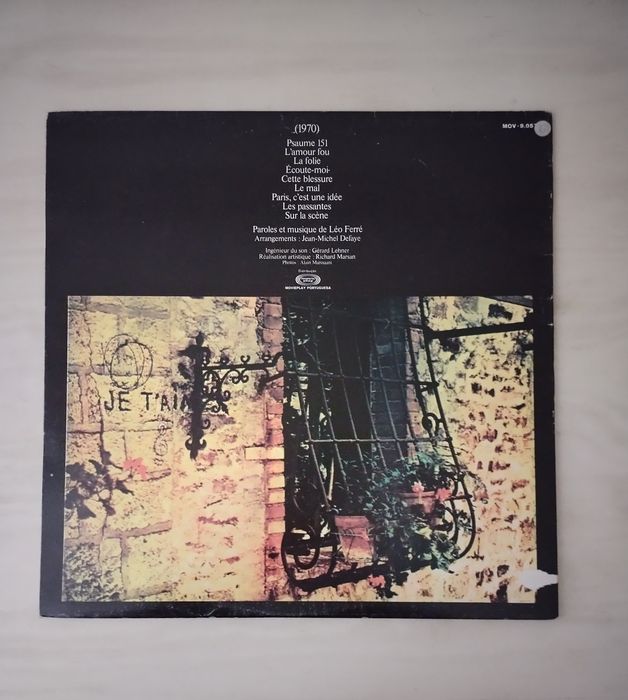 Léo Ferre "Amour Anarchie"   la folie vinil 33