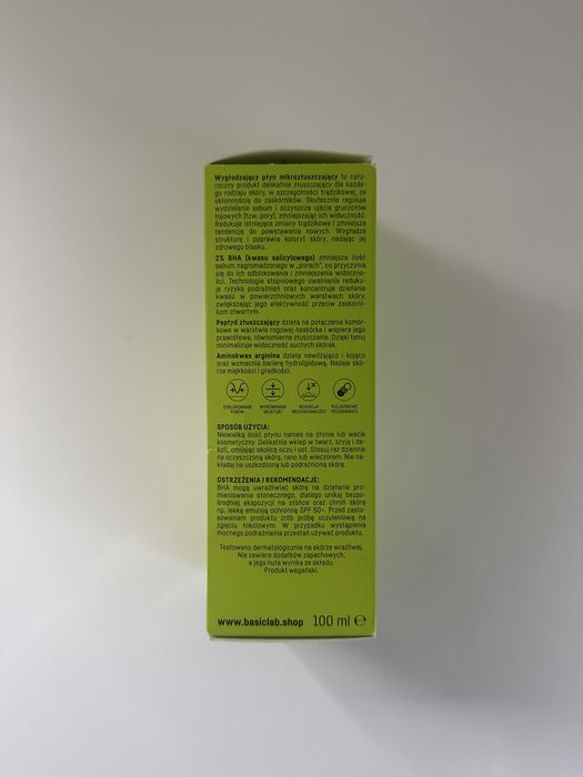 Micro-exfoliating smoothing wygładzający płyn złuszczający basiclab