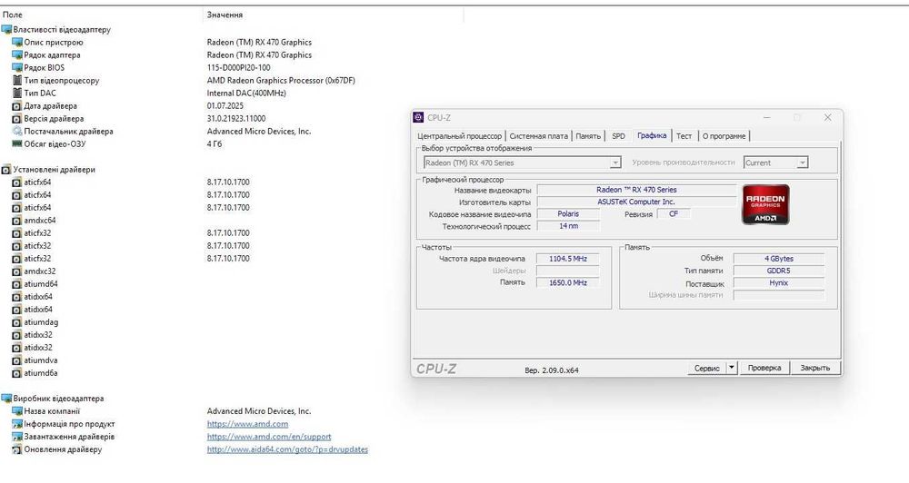 Відеокарта Asus Rog Strix RX470 4GB