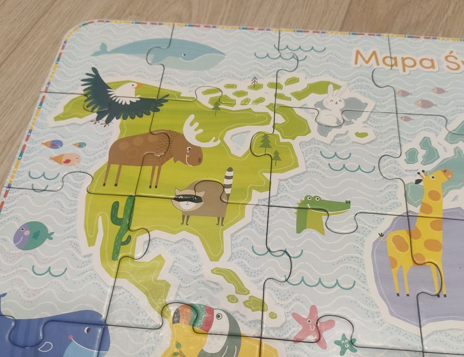 Puzzle CzuCzu Mapa świata 3+
