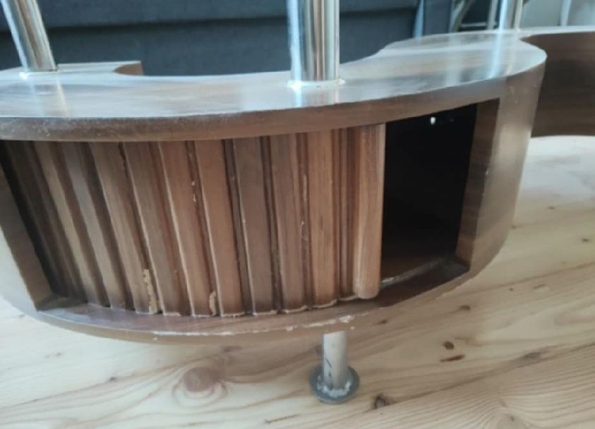 Ława duża szkło brąz