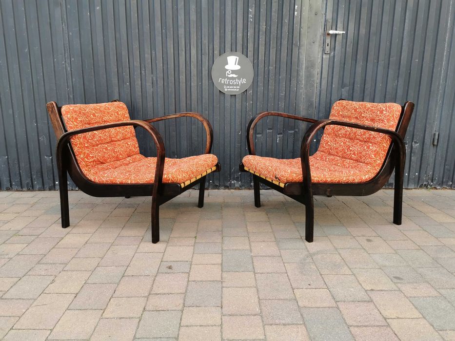 Fotel Art Deco Kropáček & Koželka, Czechosłowacja, lata 40.–60., retro design