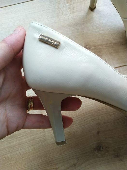 Buty na obcasie szpilki skóra naturalna