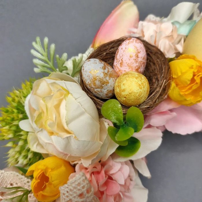 Wianek wielkanocny wiosenny