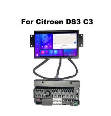 Rádio Android 7" para Citroën C3/DS3 – CarPlay, GPS e câmara