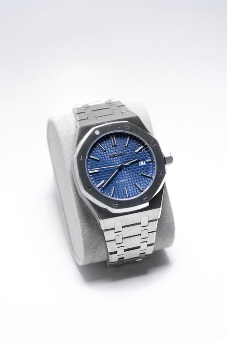 Zegarek Custom Mod Royal Oak Granatowy Navy Blue Seiko Mod