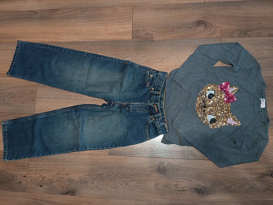 Джинси і кофта h& m  8-10 років