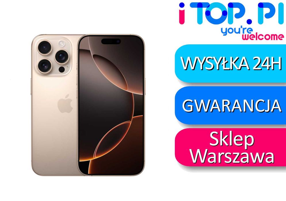 iPhone 16 Pro 128gb eSim Pustynny - Sklep  iTop Muranów Lokal 32
