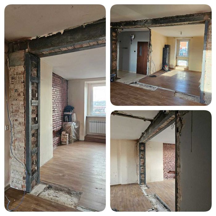 przebudowy wyburzenia nadproża stalowe rozbiórka podciągi naprawy