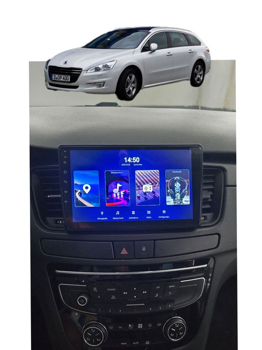 Rádio Android 14 com GPS Peugeot 508 (Artigo Novo)