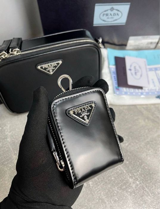 Сумка Prada Re-Nylon 2VH070 Brique нейлонова чорна чоловіча мужская