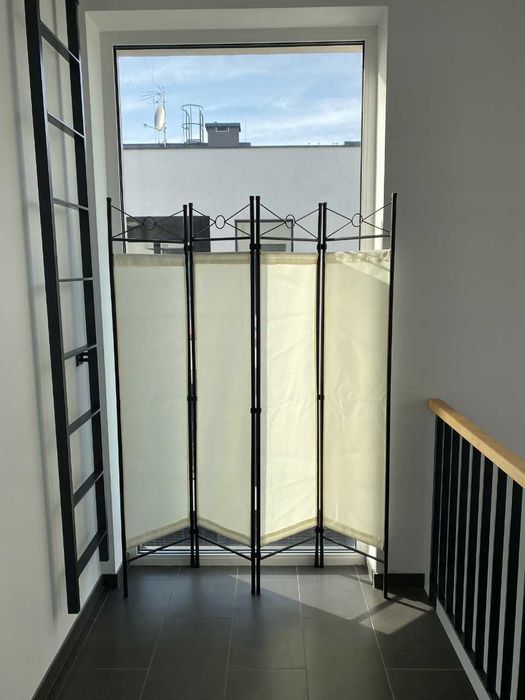 Parawan Ścianka oddzielająca Stojący Parawan Zasłona Kremowy XL