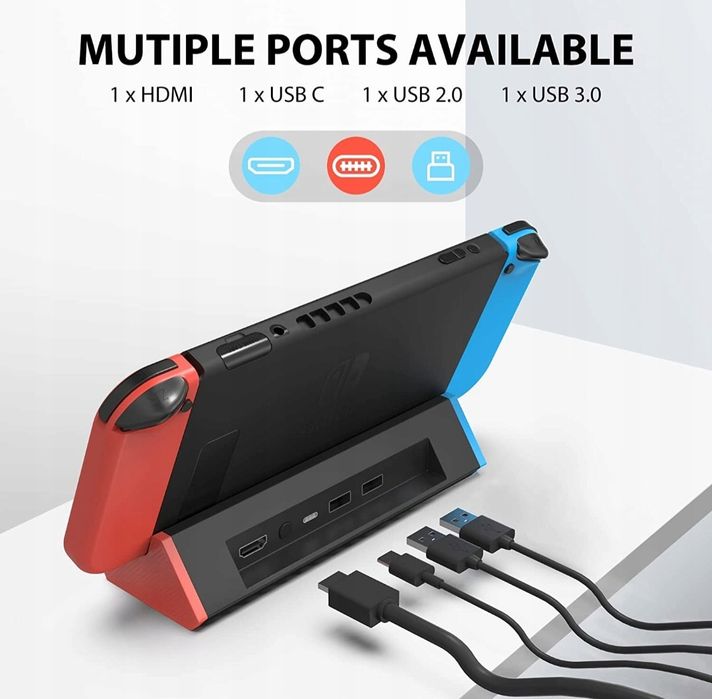 NS SWITCH Adapter HDMI 4K TV Dock do Switch OLED