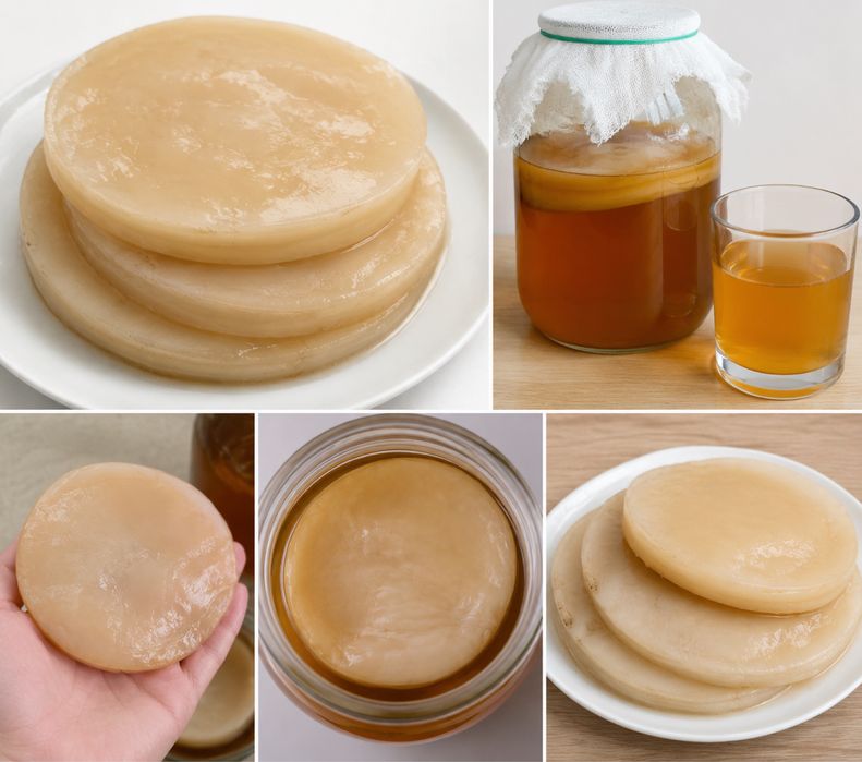Чайний гриб (SCOBY) для домашньої комбучі, живий і активний