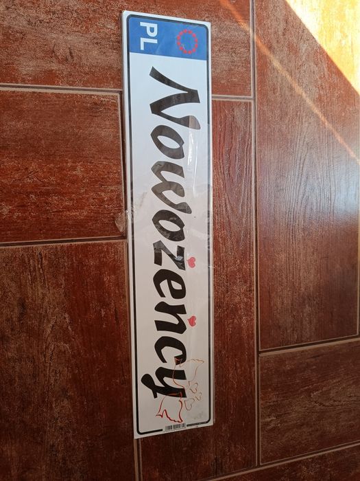 Tablice rejestracyjne ślubne