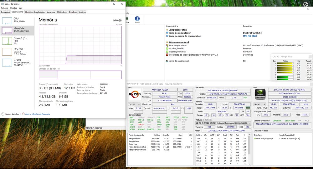 Pc com  RTX 3060 XC